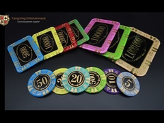 Serigrafi Desenli Akrilik Kristal Casino Poker Chips