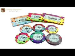 10g Club Özelleştirilmiş Texas Poker Blackjack Masa Masası Özelleştirme için Mevcut Seramik Cipsler