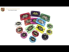 Baccarat Dragon Tiger Casino Poker Chips UV ile Özelleştirilmiş Akrilik Sıcak Altın Kaplan