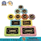 High Transparent Crystal Acrylic Poker Chips Spot Anti - Counterfeiting