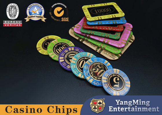 satın al Serigrafi Desenli Akrilik Kristal Casino Poker Chips Çevrimiçi üretim