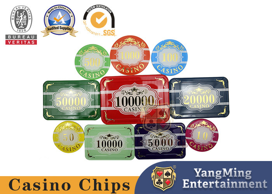satın al Makao Üç Katmanlı Kristal Akrilik Casino Poker Chip Seti 760 Parça Altın Damgalama UV Çevrimiçi üretim