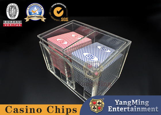 satın al Akrilik Poker Kartı Atık Kutusu Tamamen Şeffaf Bakara Poker Masası Oyun Masası Kart Kutusu Çevrimiçi üretim