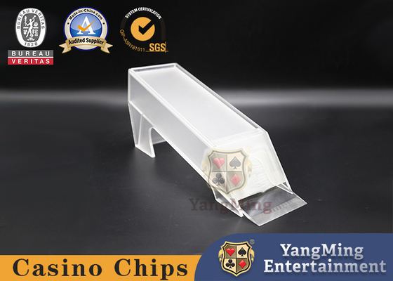 satın al 8 Çift Poker Kartları Casino Masa Satıcı Ayakkabısı Özel Şeffaf Akrilik Plastik Demir Çubuğu Çevrimiçi üretim