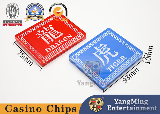 satın al Dragon Tiger Poker Masası Malikane Eğlence Konumlandırma Kartı Akrilik Kristal Kırmızı Mavi Çevrimiçi üretim