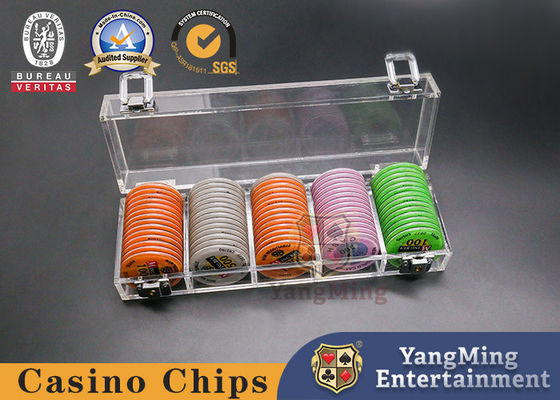 satın al 100 Adet 45mm Casino Poker Çip Tepsisi Kilitli Akrilik Şeffaf Poker Masa Oyunu Çevrimiçi üretim
