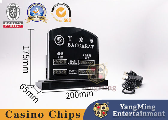 satın al Şeffaf Casino Oyun Aksesuarları LED Elektronik Kırmızı Kart Bakara Poker Oyun Masası Bahis Kartı Çevrimiçi üretim