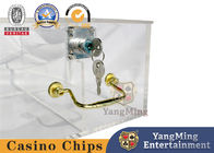 Acrylic Lock Chip Box Fully Transparent Poker Chip Card Handle Gift Box