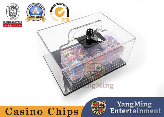 satın al Akrilik Bakara Casino Masası Poker Chip Kutusu Kilitli El Tipi Çevrimiçi üretim