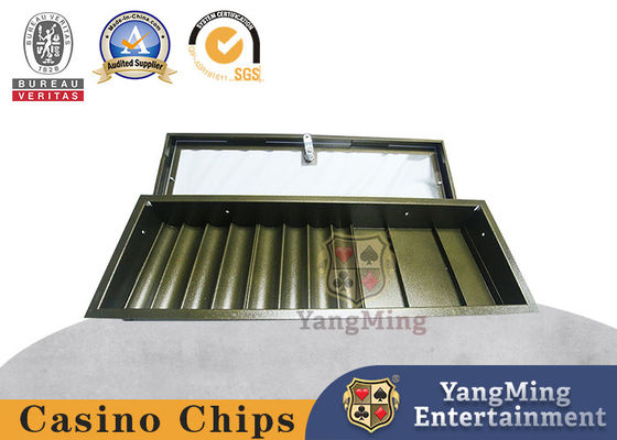 satın al Metal Sarı Poker Chip Tepsisi Metal Demir Çip Yüzen Tek Katmanlı Kilitli Kombine Çevrimiçi üretim