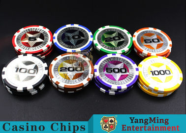 satın al 12g 3.5mm Kalınlık Kil Lazer Poker Chips Güçlü ve Deformasyon Zor Çevrimiçi üretim