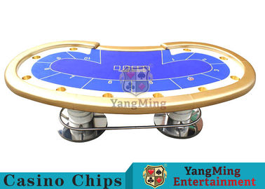 satın al 10 Oyuncu Casino Poker Masası / Disk Şekli Ayaklı Özel Poker Masaları Çevrimiçi üretim