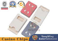 Pvc Plastic Casino Playing Cards Customized Two Color Elastic Black Heart Poker