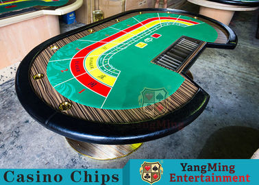 satın al Kalın Siyah Kafur Ahşap Yangın Paneli ile 8 Kişi Casino Lüks Poker Masası Çevrimiçi üretim