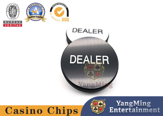 satın al Siyah Beyaz Teksas DEALER Plastik ABS Çift Taraflı Oyma Poker Masa Oyunu Çevrimiçi üretim