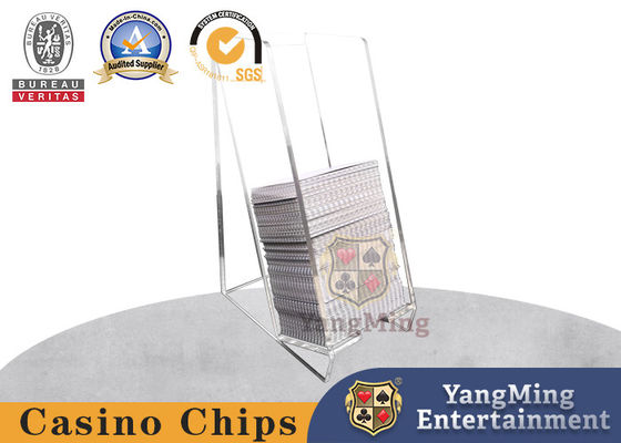 satın al Yepyeni Akrilik 8 Çift Atılmış Kart Kutusu Texas Hold'em Baccarat Poker Masa Oyunu Çevrimiçi üretim