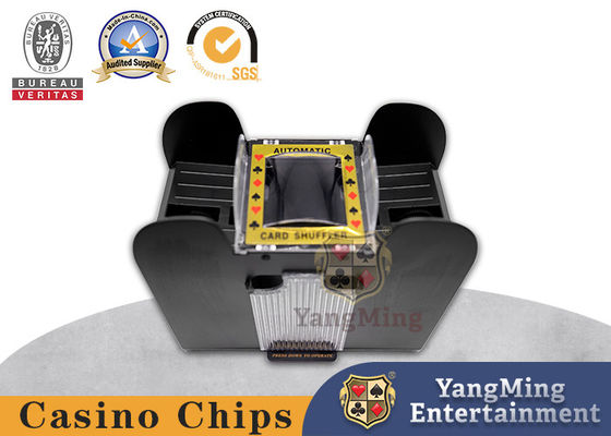 satın al Baccarat Texas Poker Karıştırma Makinesi 4 Çift Siyah Plastik Casino Kartı Karıştırma Makinesi Çevrimiçi üretim