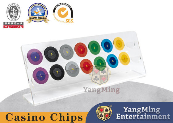 satın al Casino Şeffaf Çip Rafı 16 Yuvarlak 40mm Poker Cips Paraları Akrilik Vitrin Özel Çevrimiçi üretim