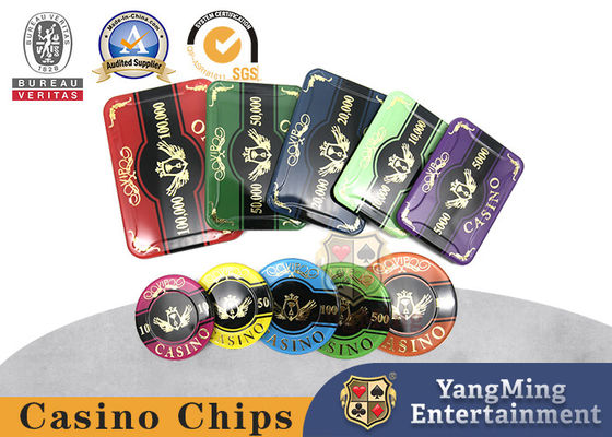satın al 6mm Kalınlık Casino Poker Chip Set Akrilik Kristal Plastik Damgalama Kişilik Desen Çevrimiçi üretim