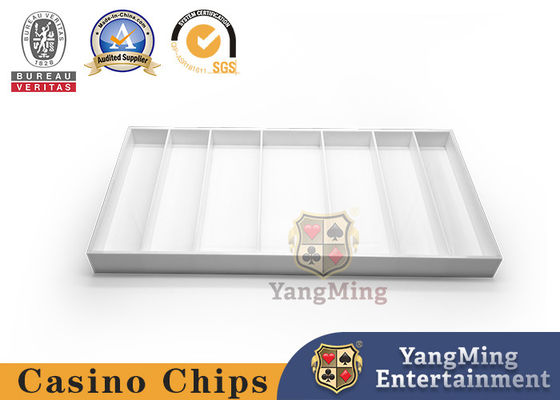 satın al Kazino Masası Çip Kutusu Beyaz Akrilik Plastik Baccarat Poker Masası Çip Tepsisi Çevrimiçi üretim