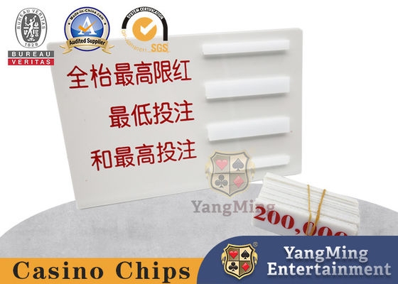 satın al Baccarat Banker Player Limited İmza Kırmızı Kart Beyaz Akrilik Plastik Özel Poker Masa Oyunu Çevrimiçi üretim