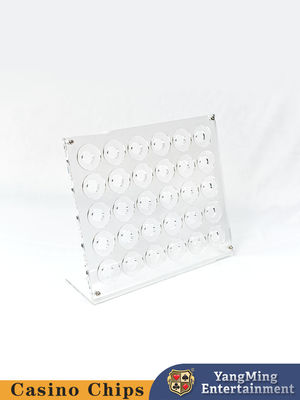 satın al 30 Parça Akrilik Şeffaf Poker Çip Ekran Rack 40mm Yuvarlak Rulet Kumar Masası Oyunu Çevrimiçi üretim