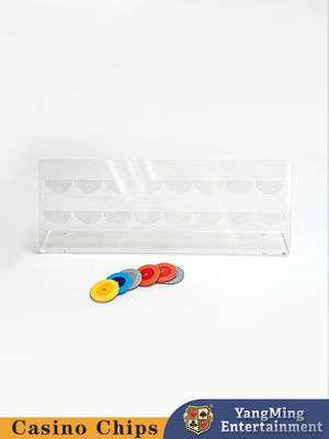 satın al 16Pcs Clay Poker Chip Display Rack Kumar Rulet Masa Oyunu Akrilik Chip Depo Rack Çevrimiçi üretim