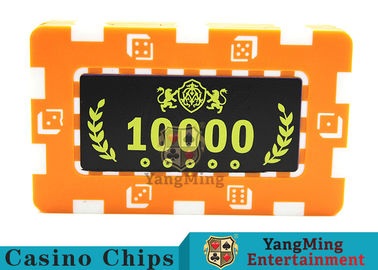 satın al Roullette Oyunları için ABS Plastik Malzeme Casino Poker Cips 75 * 45mm Çevrimiçi üretim