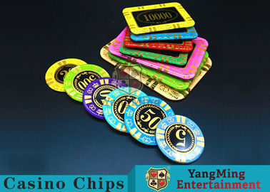 satın al Sahteciliğe Karşı RFID Casino Cipsleri / Kristal Poker Cipsleri Yuvarlak Şekil Çevrimiçi üretim