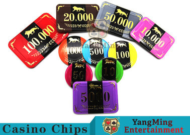 satın al Alüminyum Cips Kılıflı 3.3mm Kalınlık RFID Casino Poker Chip Seti Çevrimiçi üretim