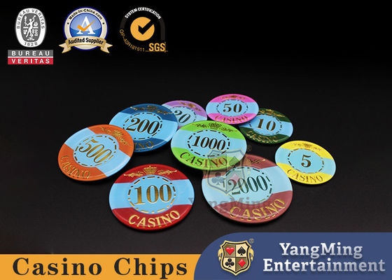 satın al Fabrika özelleştirilmiş Akrilik Taç Damgalama Chips Baccarat Poker Casual Gaming Masaüstü Chips Çevrimiçi üretim