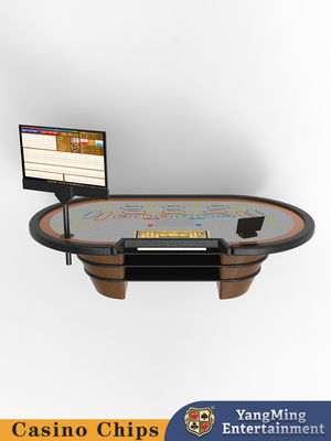 satın al Fabrika Özel Kumar Baccarat Poker 8 kişilik Akıllı Çip İndüksiyon Poker Masası Çevrimiçi üretim