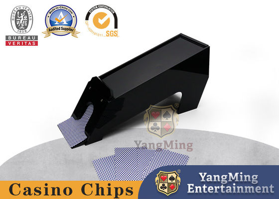 satın al Siyah Akrilik 8 Güverte Oynama Kartları Ayakkabı Özelleştirme Casino Masa Bayi Kart Shuffler Çevrimiçi üretim
