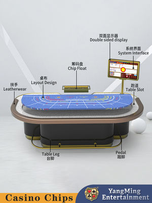satın al Deluxe Özel Standart 7 Kişilik Baccarat Ejder Kaplan Masası Casino Kulübü Bumper Guard Poker Oyun Masası Çevrimiçi üretim