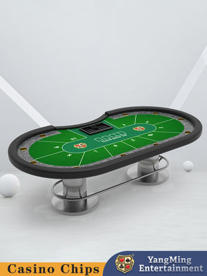 satın al Özel 10 Oyuncu Metal Bar Koruyucu Texas Hold'em Poker Masası Casino Eğlence Oyun Masası Çevrimiçi üretim