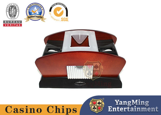 satın al Fabrika Doğrudan Satış Log Rengi Pil Gücü Evrensel Kart Karıştırıcı Texas Holdem Masası 2 Set Kart Otomatik Karıştırıcı Çevrimiçi üretim