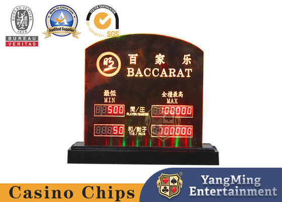 satın al Yüksek Geçişli Akrilik LED Işıklar Elektronik Dijital Işıklar Bahis Sınırı Kırmızı İşaretler Eğlence Bakara Poker Masası Çevrimiçi üretim