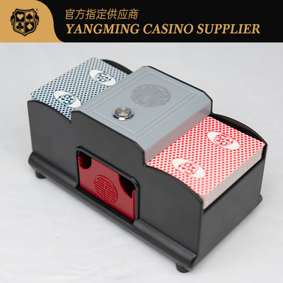 satın al 2 Deck Of Battery-Powered Dual-Purpose Poker Shuffler Baccarat Texas Eğlence Oyun Masası Shuffler Çevrimiçi üretim
