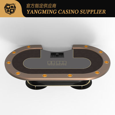 satın al Toptan Teslim Yapılmış Oval Treadle Texas Hold'Em Poker Masası Casino Eğlence Rastgele Oyun Poker Masaları Çevrimiçi üretim