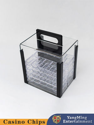 satın al 1000 Casino Poker Clay Chip Clear Acrylic Poker Chip Carrier- 10 Chip Rack'ı içerir Çevrimiçi üretim