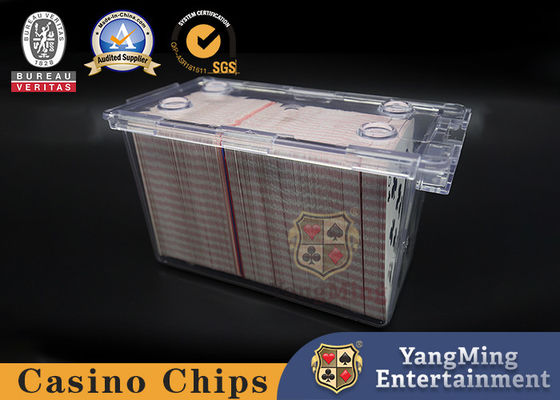 satın al Tamamen Şeffaf 8 Takım Standart Poker Kartı Hediye Kartı Kutusu Kalınlaşmış Akrilik Oyun Kartı Hediye Bayi Kartı Tutucu Çevrimiçi üretim