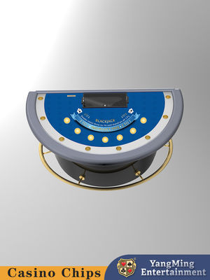 satın al Toptan Teslim Özel Yarım Yuvarlak Çarpma Blackjack Poker Masası Uluslararası Standart Blackjack Oyun Kart Çip Oyun Masası Çevrimiçi üretim