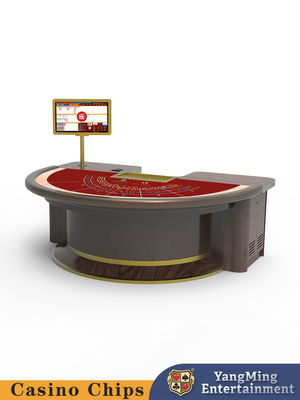 satın al Toptan Deluxe Treadle Baccarat Kumar Masası Yarım Yuvarlak Baccarat Texas Hold'em Poker Masası Çevrimiçi üretim