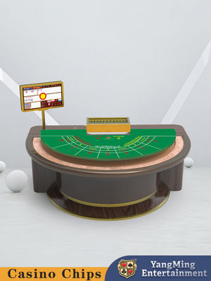 satın al Yarım Dairesel Çarpma Baccarat Masası Eğlence Eğlence Kulübü Poker Oyun Masası Çevrimiçi üretim
