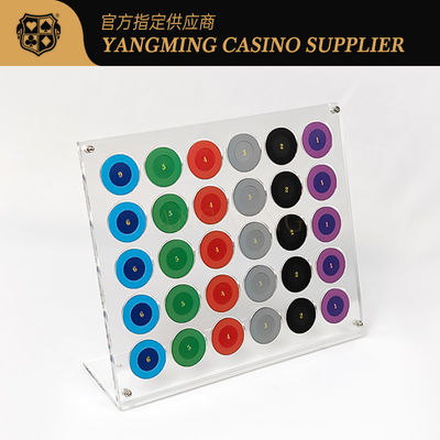 satın al Toptan Teslim Yapılmış 30 Parça Akrilik Şeffaf Çip Ekranı Casino Rulet Masa Oyunu için Stand Çevrimiçi üretim