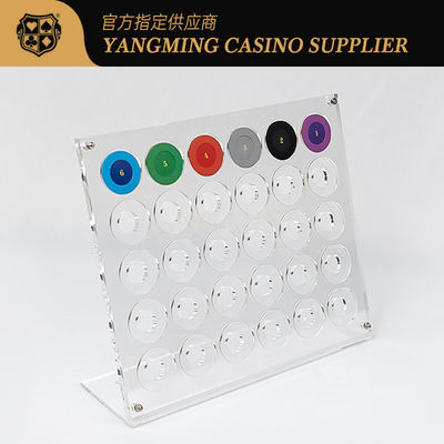 satın al 30PCS Poker Chip Rack Akrilik Şeffaf Poker Masası Chip Set Rack Çevrimiçi üretim