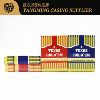 satın al Texas Hold'em Club Plastik Oyun Kartları Buzlu Kırmızı Ve Mavi Özel Logo Çevrimiçi üretim