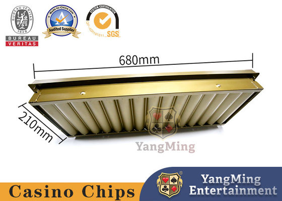 satın al 15 Satırlar Altın Sarı Renk Metal Cips Taşıyıcı Çift Katmanlı Kumar Masa Naylon Yuvarlak Cips Set Şamandıra Çevrimiçi üretim