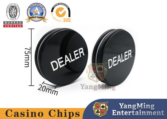 satın al Texas Deluxe Jumbo Siyah Kristal Siyah beyaz gravürler Düğme Poker masası dağıtıcı Çevrimiçi üretim