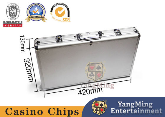 satın al Sağlam Güç Alüminyum Alaşım Çerçeve Kutusu 600 adet Kil Poker Chips Iskambil Kartları Ve Dices Ile Kılıf Set Çevrimiçi üretim